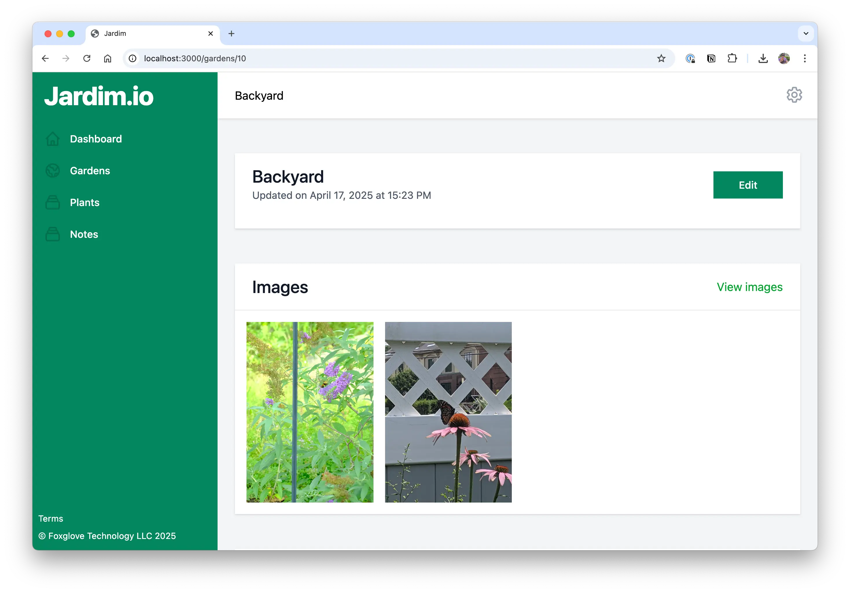 Jardim - Image Upload Feature